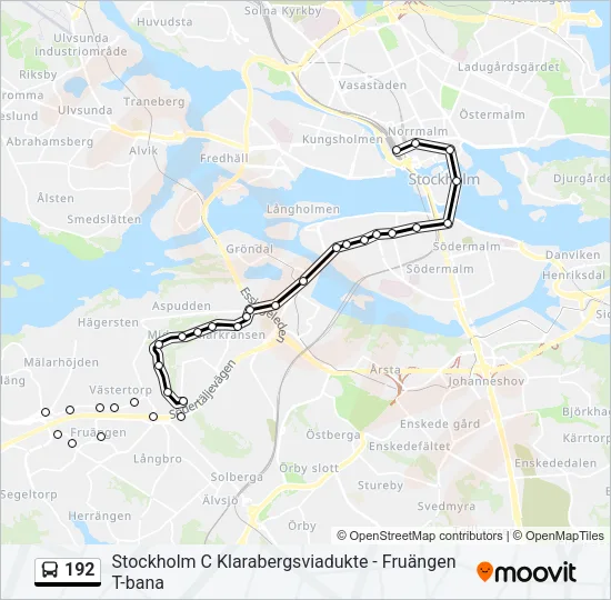 192 Bus Line Map