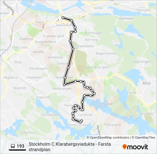 193 Bus Line Map