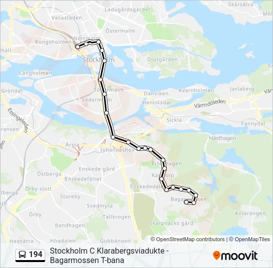 194 Bus Line Map