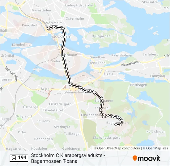 194 Bus Line Map