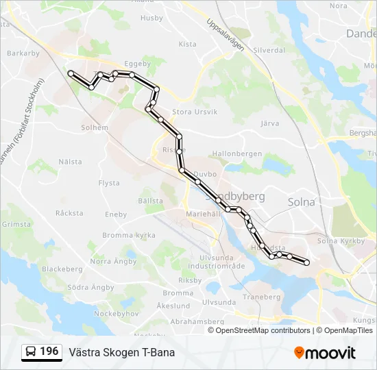 196 Bus Line Map
