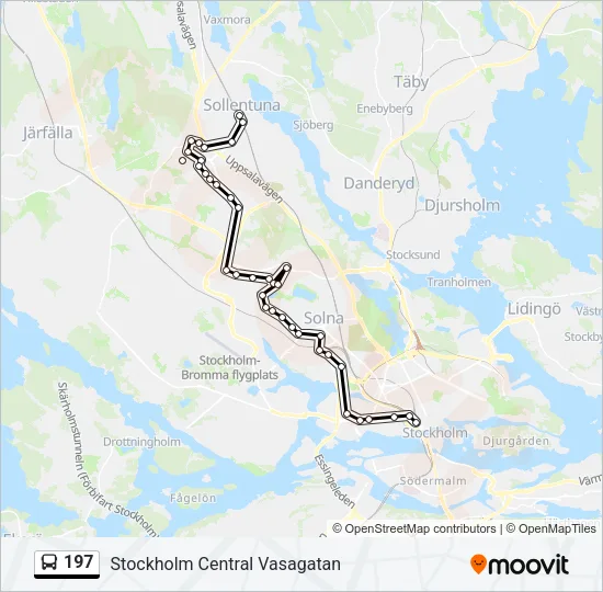 197 Bus Line Map