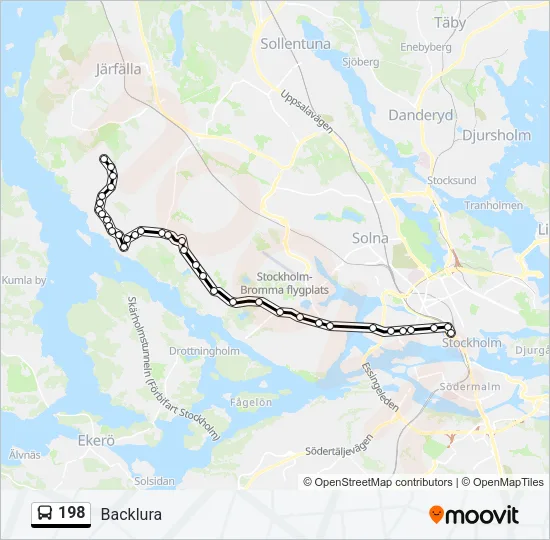 198 Bus Line Map