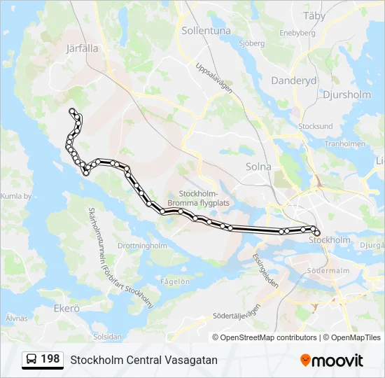 198 Bus Line Map