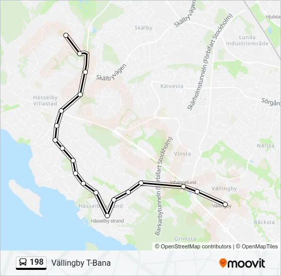 198 Bus Line Map