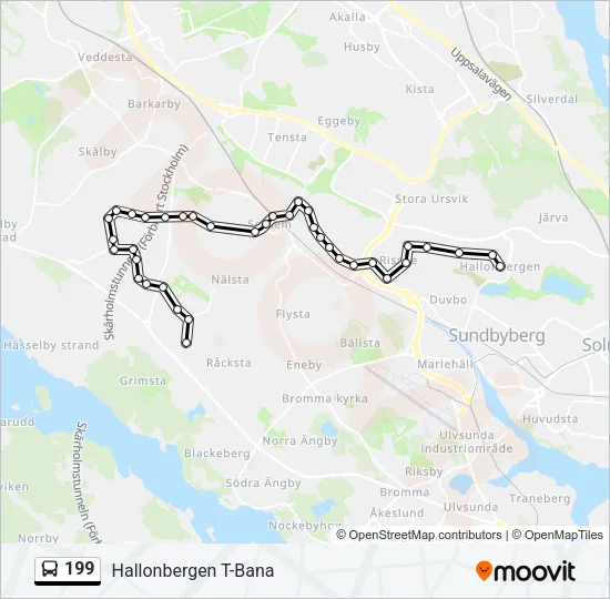 199 Bus Line Map