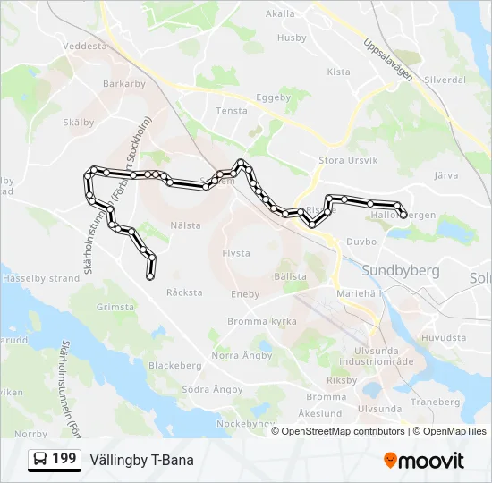 199 Bus Line Map
