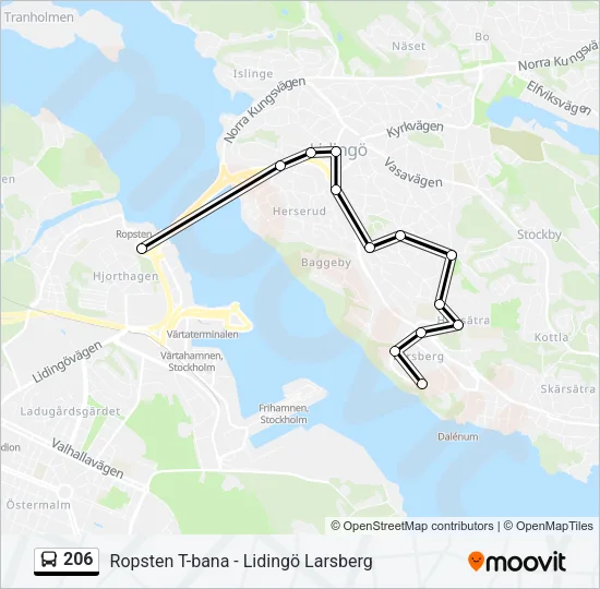206 Bus Line Map