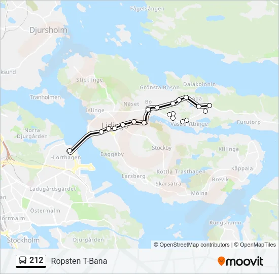 212 Bus Line Map