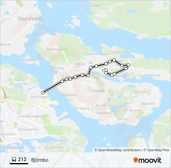 212 Bus Line Map