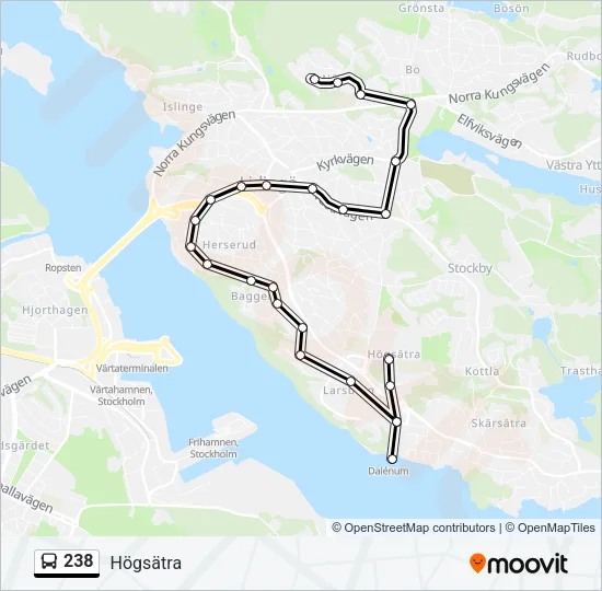 238 Bus Line Map