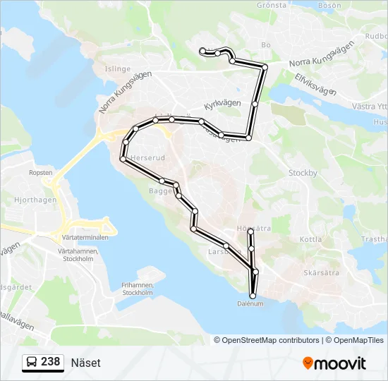 238 Bus Line Map