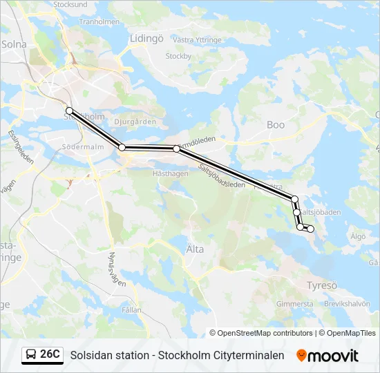 26C Bus Line Map
