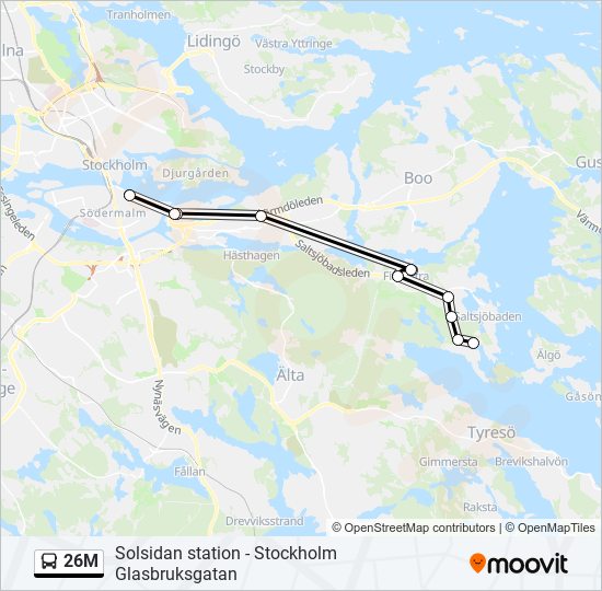 26M bus Line Map