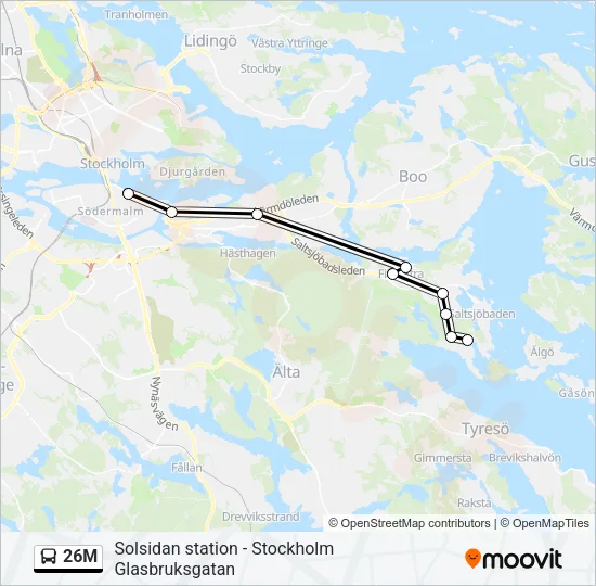 26M Bus Line Map