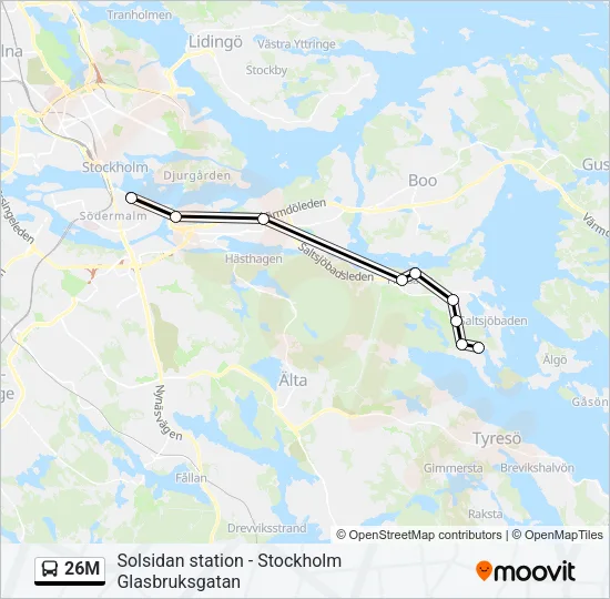 26M Bus Line Map