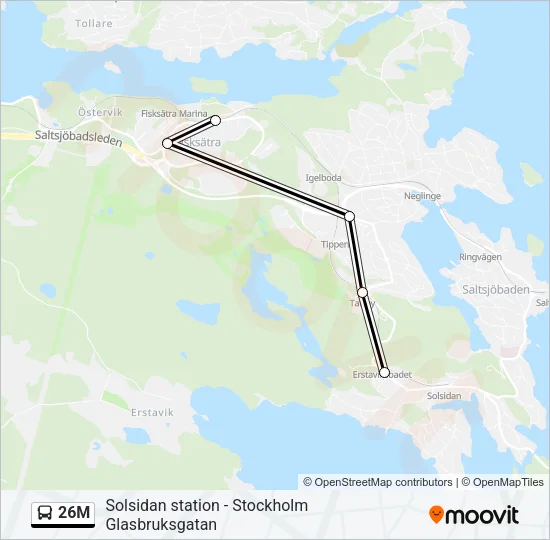 26M Bus Line Map