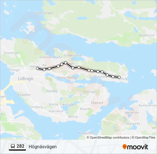 282 Bus Line Map