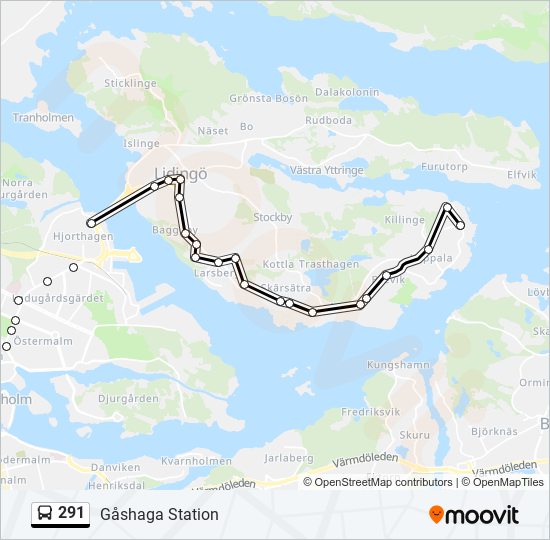 291 bus Line Map