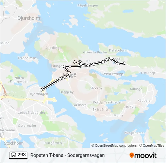 293 Bus Line Map