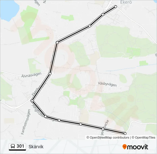 301 Bus Line Map