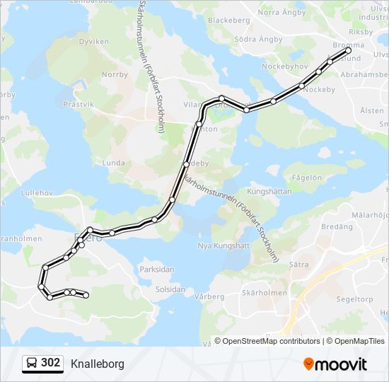 302 bus Line Map