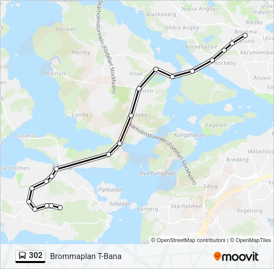 302 Bus Line Map