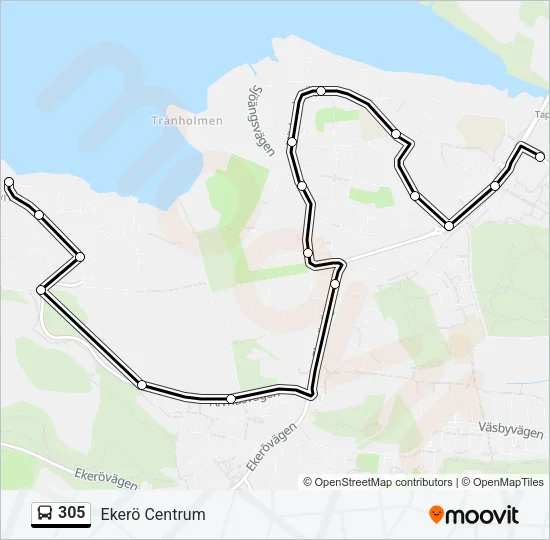 305 Bus Line Map