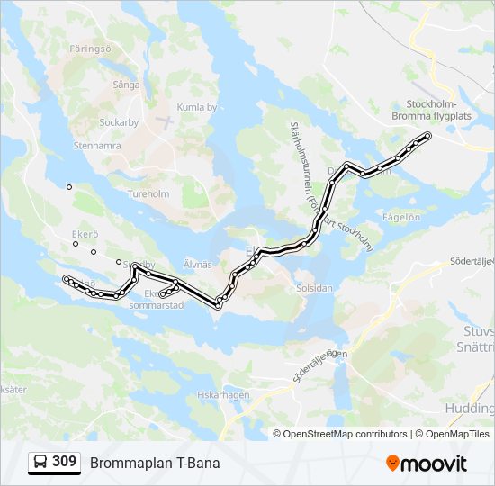 309 bus Line Map