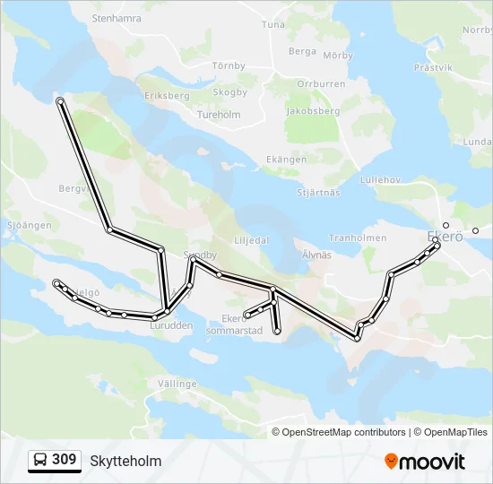 309 Bus Line Map