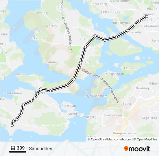 309 Bus Line Map