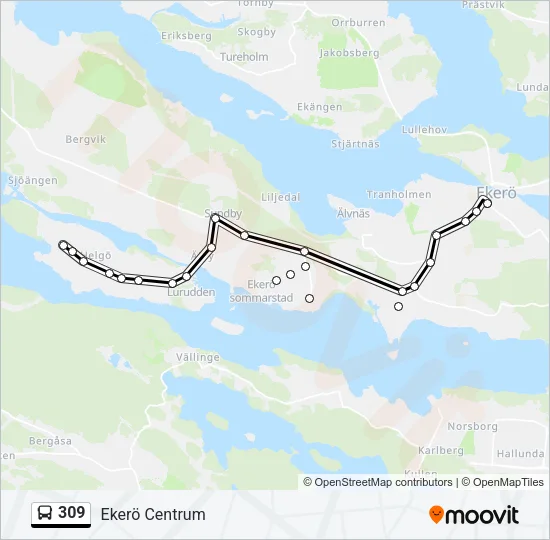 309 Bus Line Map