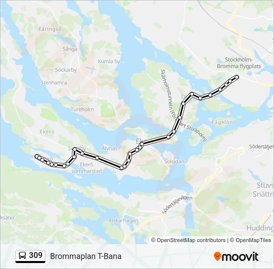 309 Bus Line Map