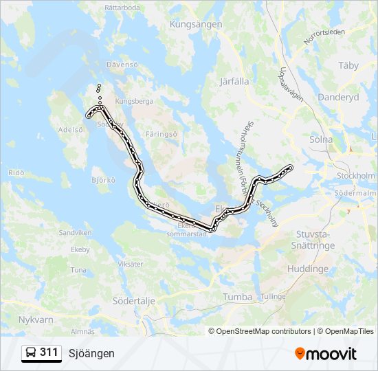 311 bus Line Map