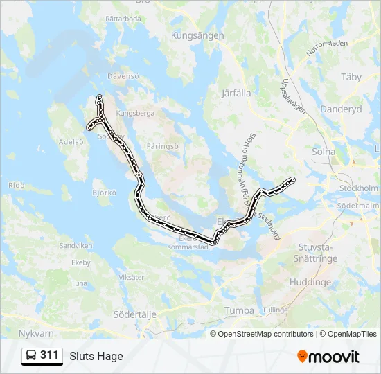 311 Bus Line Map
