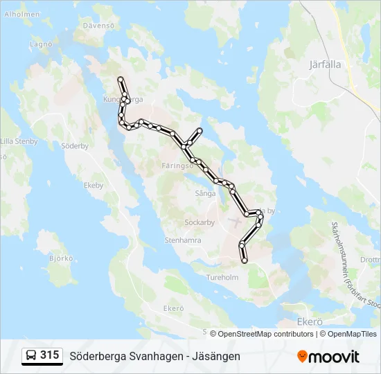 315 Bus Line Map