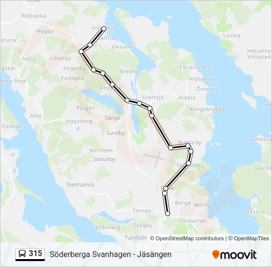 315 Bus Line Map