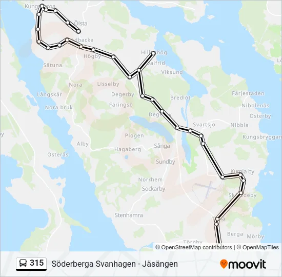 315 Bus Line Map