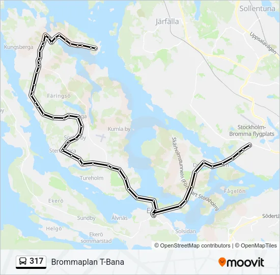 317 Bus Line Map