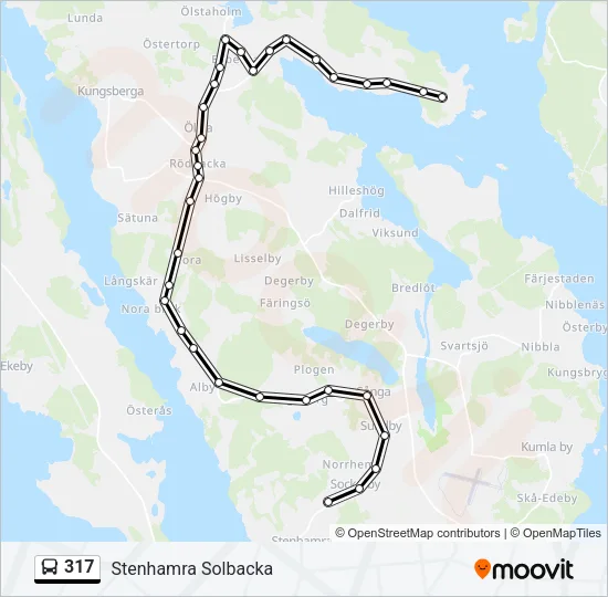 317 Bus Line Map