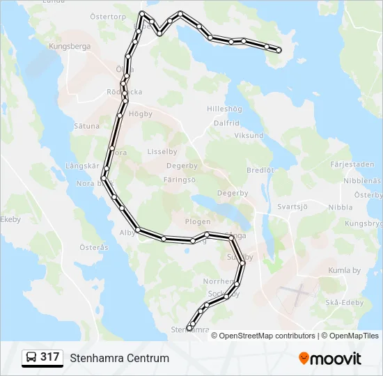 317 Bus Line Map