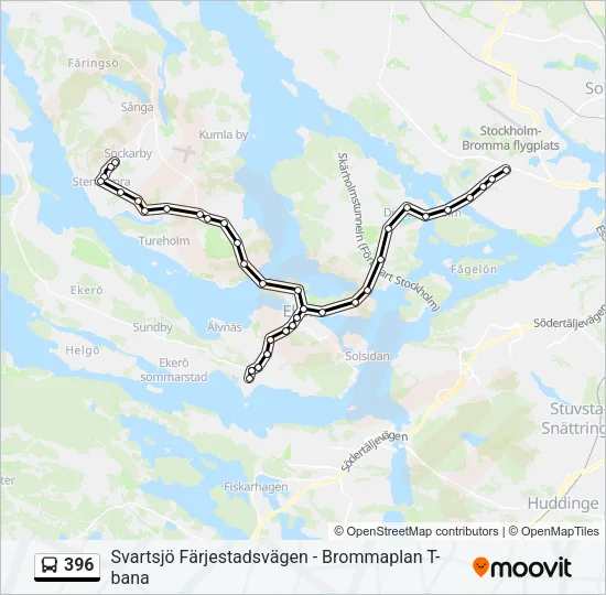 396 Bus Line Map