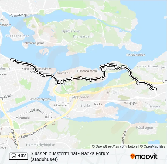 402 Bus Line Map