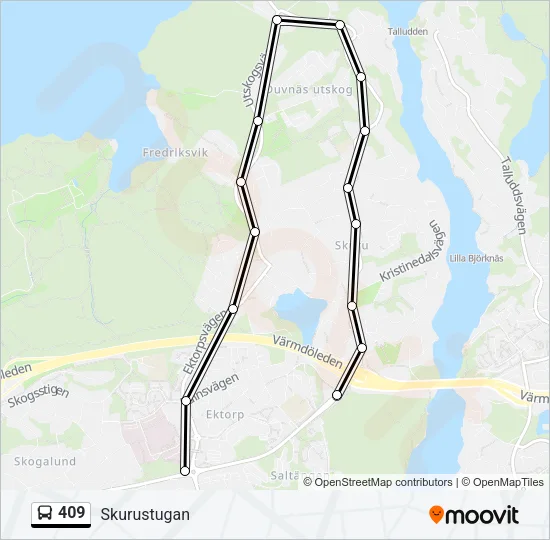 409 Bus Line Map