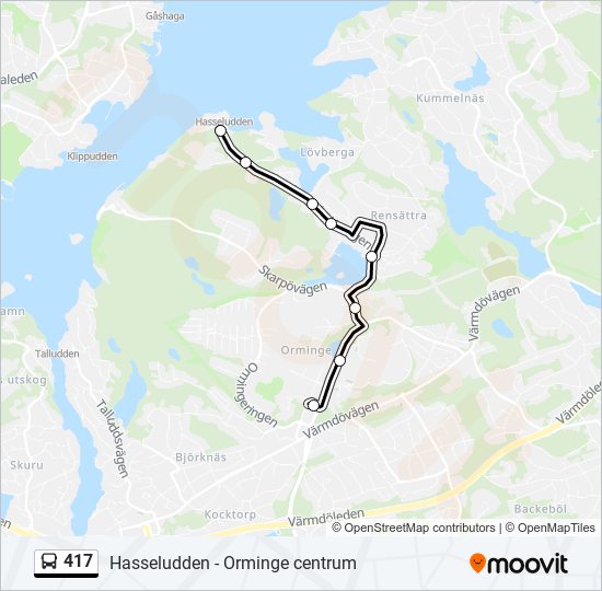 417 bus Line Map