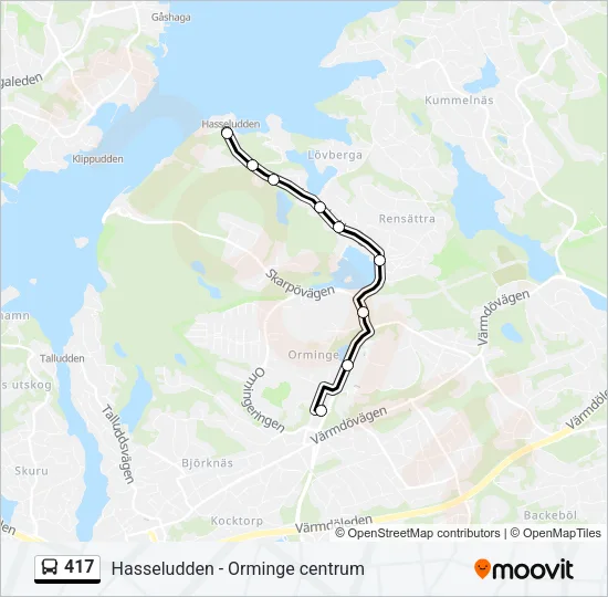 417 Bus Line Map