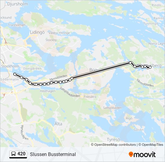 420 bus Line Map