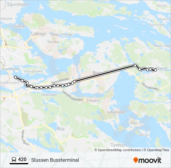 420 Bus Line Map