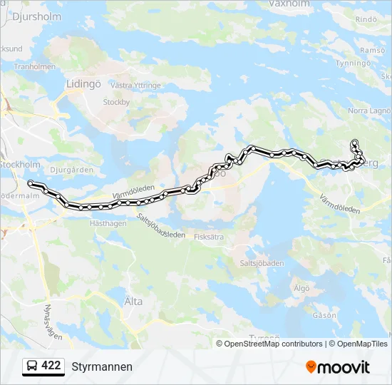 422 Bus Line Map