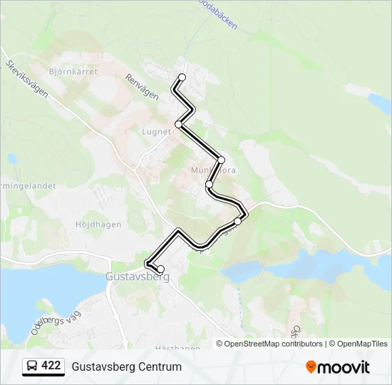 422 Bus Line Map